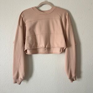 90 Degree By Reflex Blush Cropped Sweatshirt